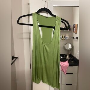 Young Fabulous & Broke green silk tank-S